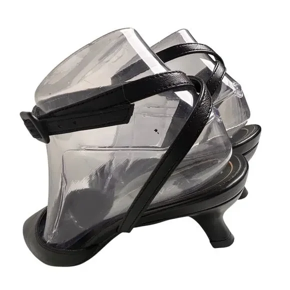 Vionic Womens Jacynda Black Kitten Heels Shoes Sz 8 Ankle Strap Pointed Toe EUC - Picture 9 of 16